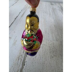 Vintage Chinese basket food Glass Mercury ornament Xmas tree